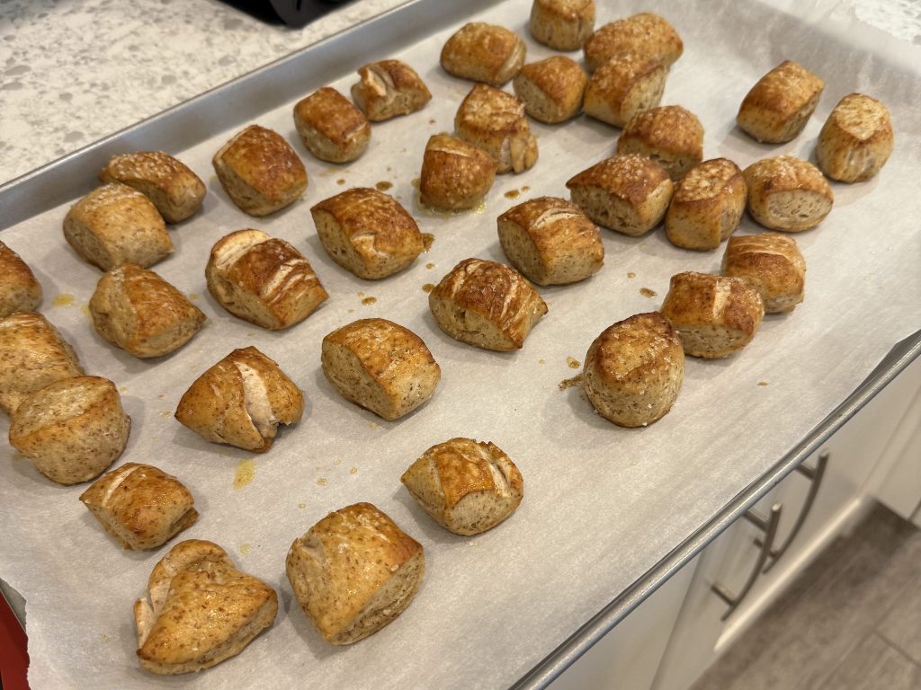 sourdough pretzel bites